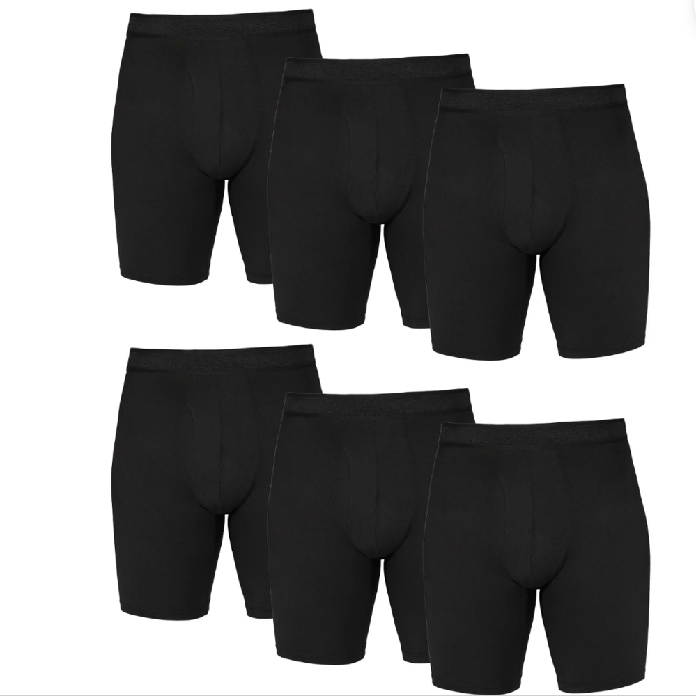 Athletic Works Mens Quick Dry Performance Stretch Boxer Briefs 3XL 48-50 6 Pack